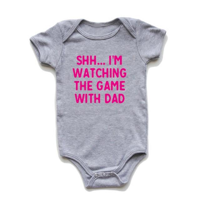 Dad and I are Watching the Game Onesie (Multiple Colors)