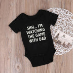 Dad and I are Watching the Game Onesie (Multiple Colors)