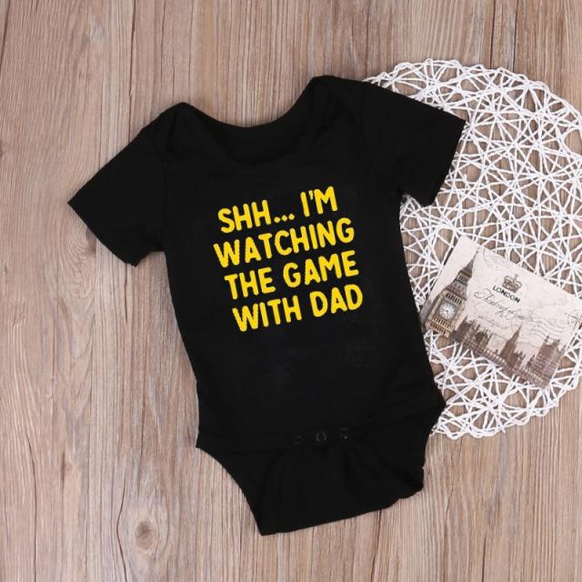 Dad and I are Watching the Game Onesie (Multiple Colors)