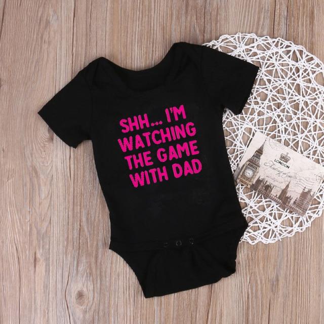Dad and I are Watching the Game Onesie (Multiple Colors)