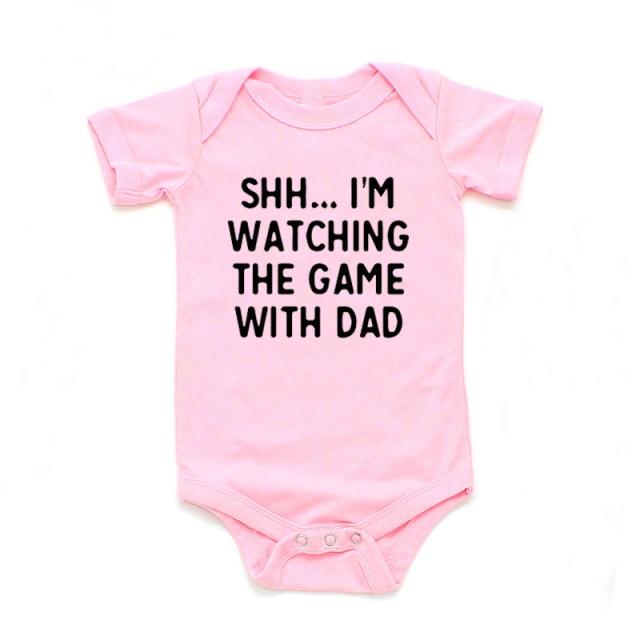 Dad and I are Watching the Game Onesie (Multiple Colors)