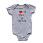 I Love My Uncle This Much Onesie (Multiple Colors)