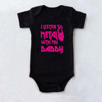 I Listen to Metal with My Daddy or Mommy Onesie (Multiple Colors)