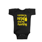 I Listen to Metal with My Daddy or Mommy Onesie (Multiple Colors)