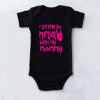 I Listen to Metal with My Daddy or Mommy Onesie (Multiple Colors)