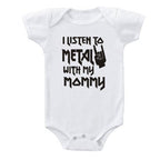 I Listen to Metal with My Daddy or Mommy Onesie (Multiple Colors)