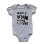 I Listen to Metal with My Daddy or Mommy Onesie (Multiple Colors)