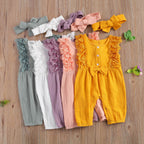 Ruffled Lace Romper with Bow