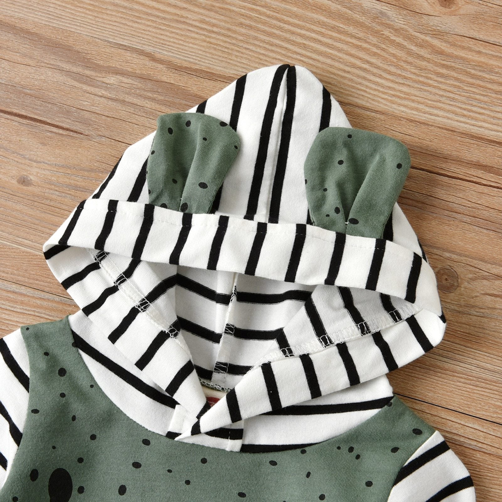 Striped Little Bear Romper
