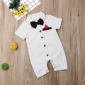 Striped Formal Bow Tie Romper