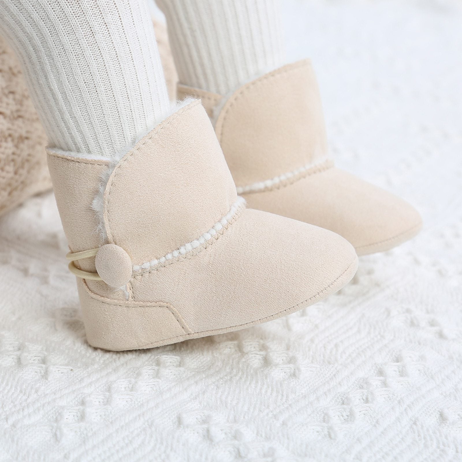 Solid Plush Boots
