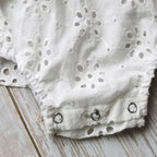 Lace Front Floral Romper Dress