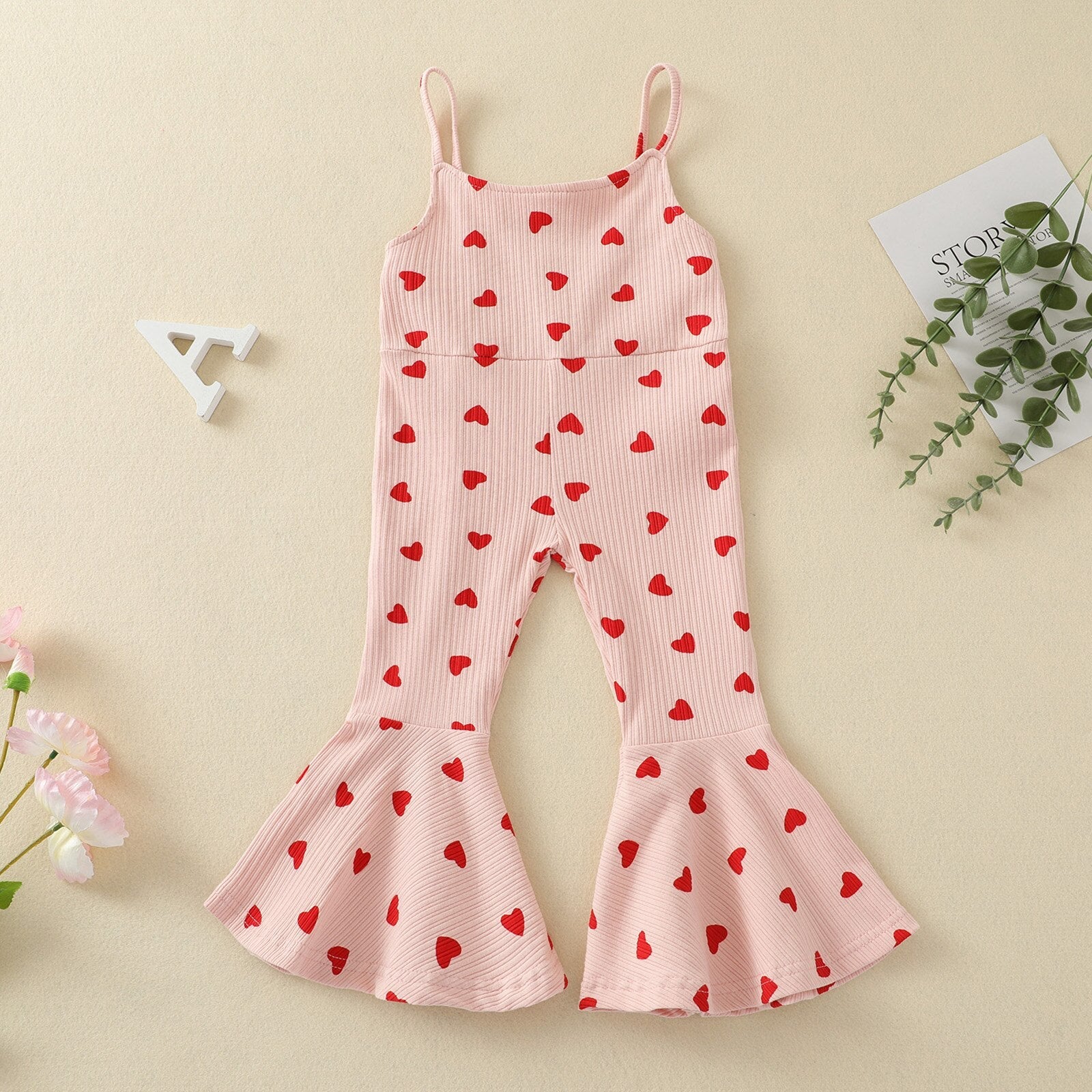 Heart Bell Bottom Romper