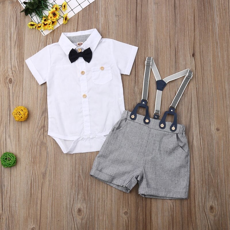 Gentlemen Bow Tie Suspender Outfit