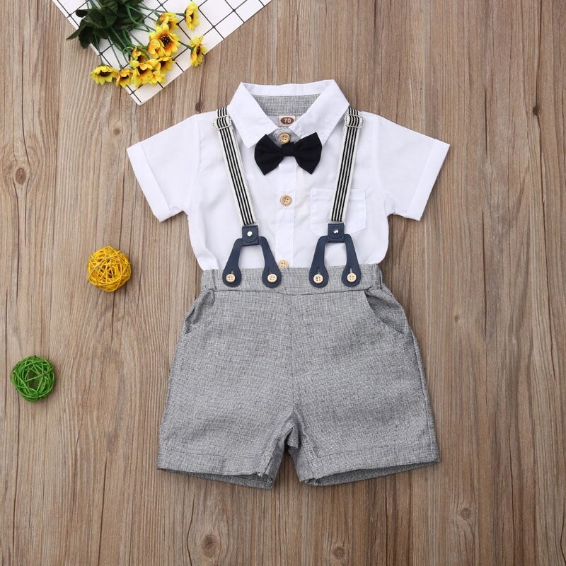 Gentlemen Bow Tie Suspender Outfit