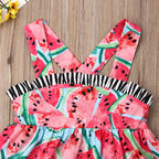 Sweet Watermelon Striped Outfit