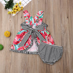 Sweet Watermelon Striped Outfit