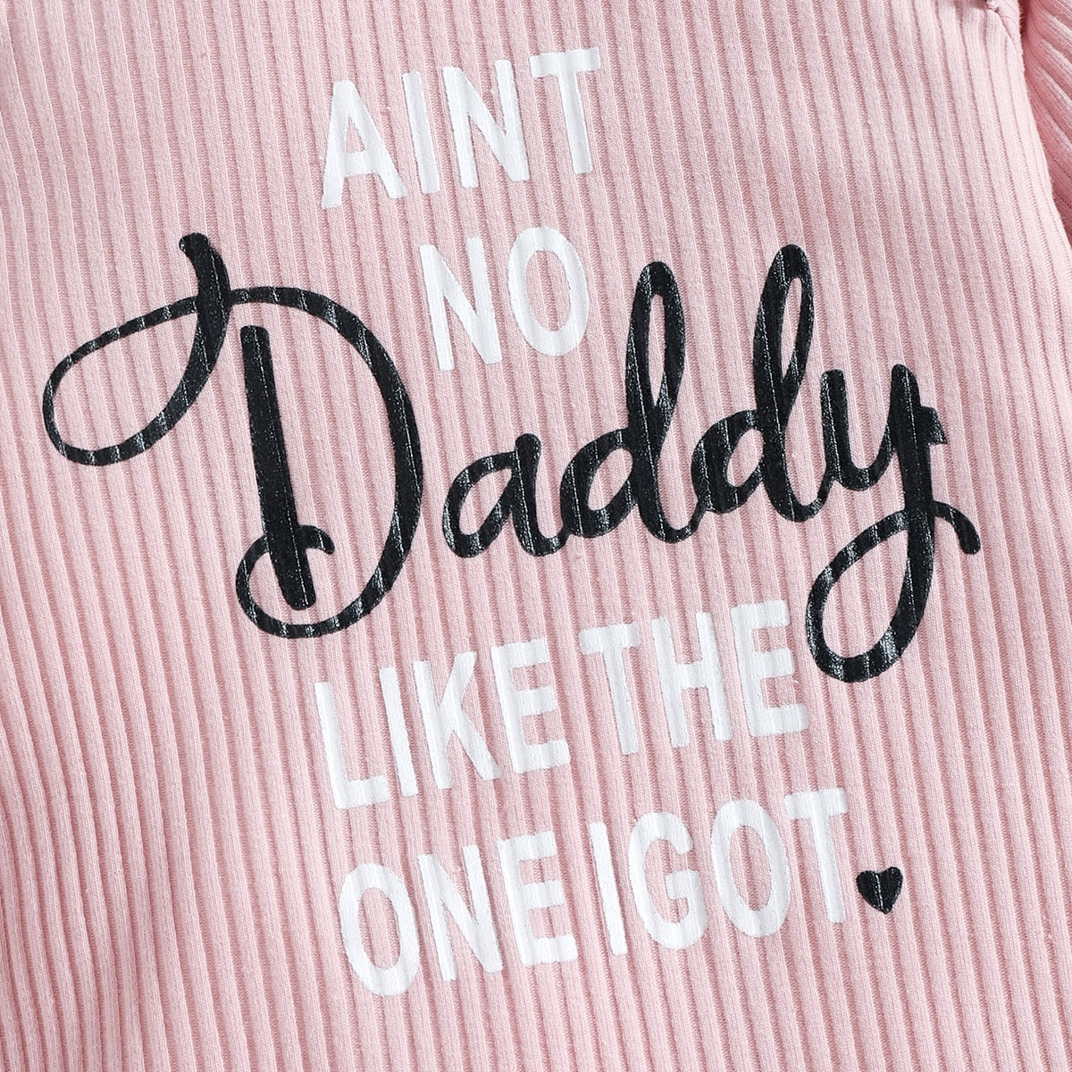 Ain't No Daddy Like the One I Got Leopard Trim Romper