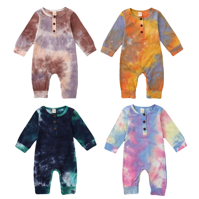 Long Sleeve Tie Dye Onesie