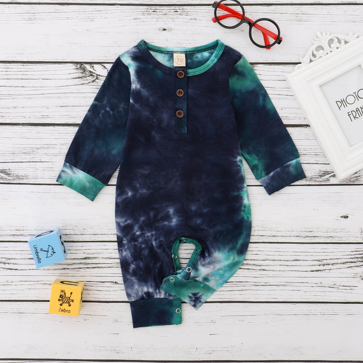 Long Sleeve Tie Dye Onesie