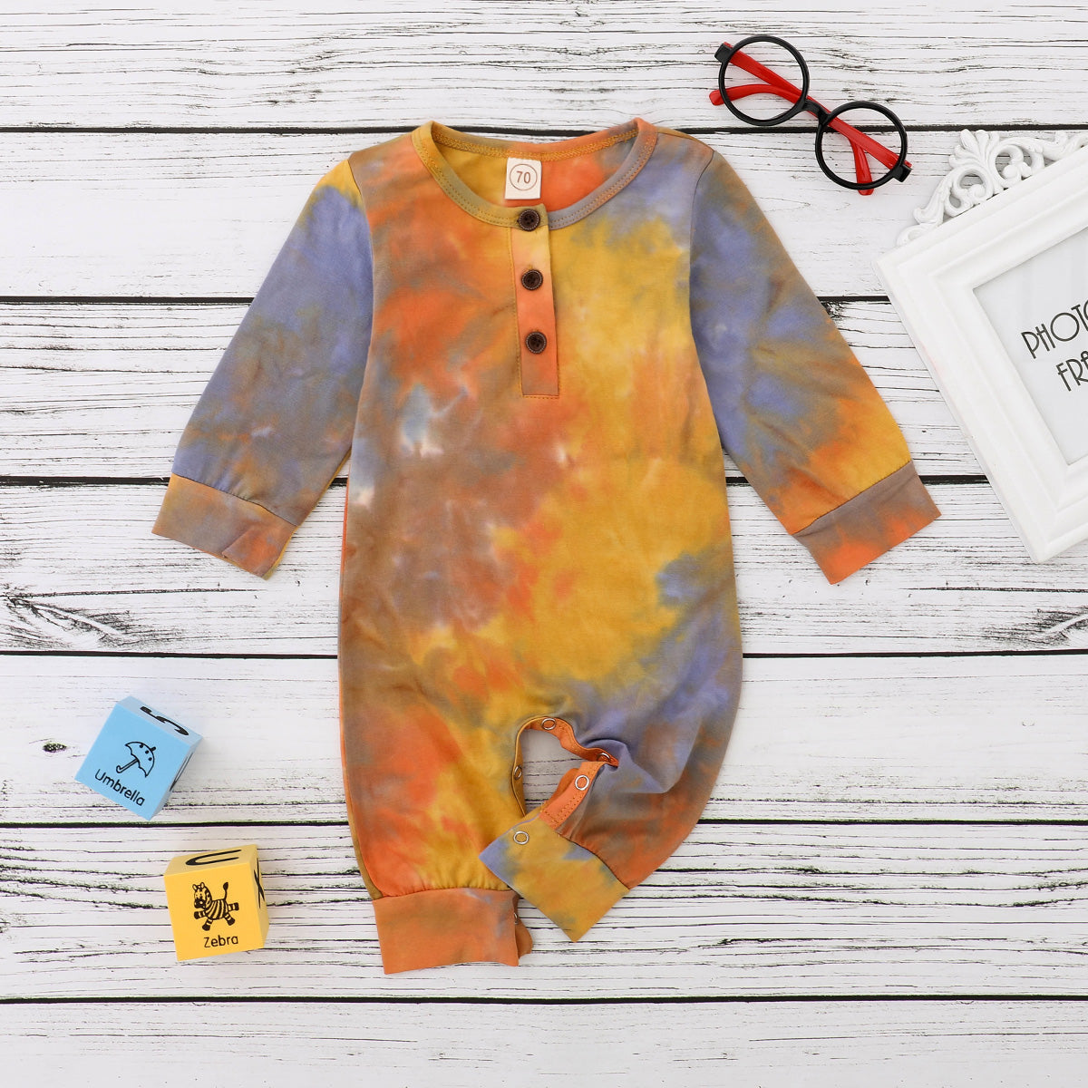 Long Sleeve Tie Dye Onesie