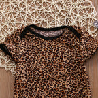Floral Leopard Onesie with Shoes & Headband
