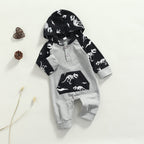 Dinosaur Skeleton Hoodie Romper