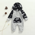 Dinosaur Skeleton Hoodie Romper