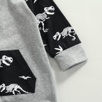 Dinosaur Skeleton Hoodie Romper