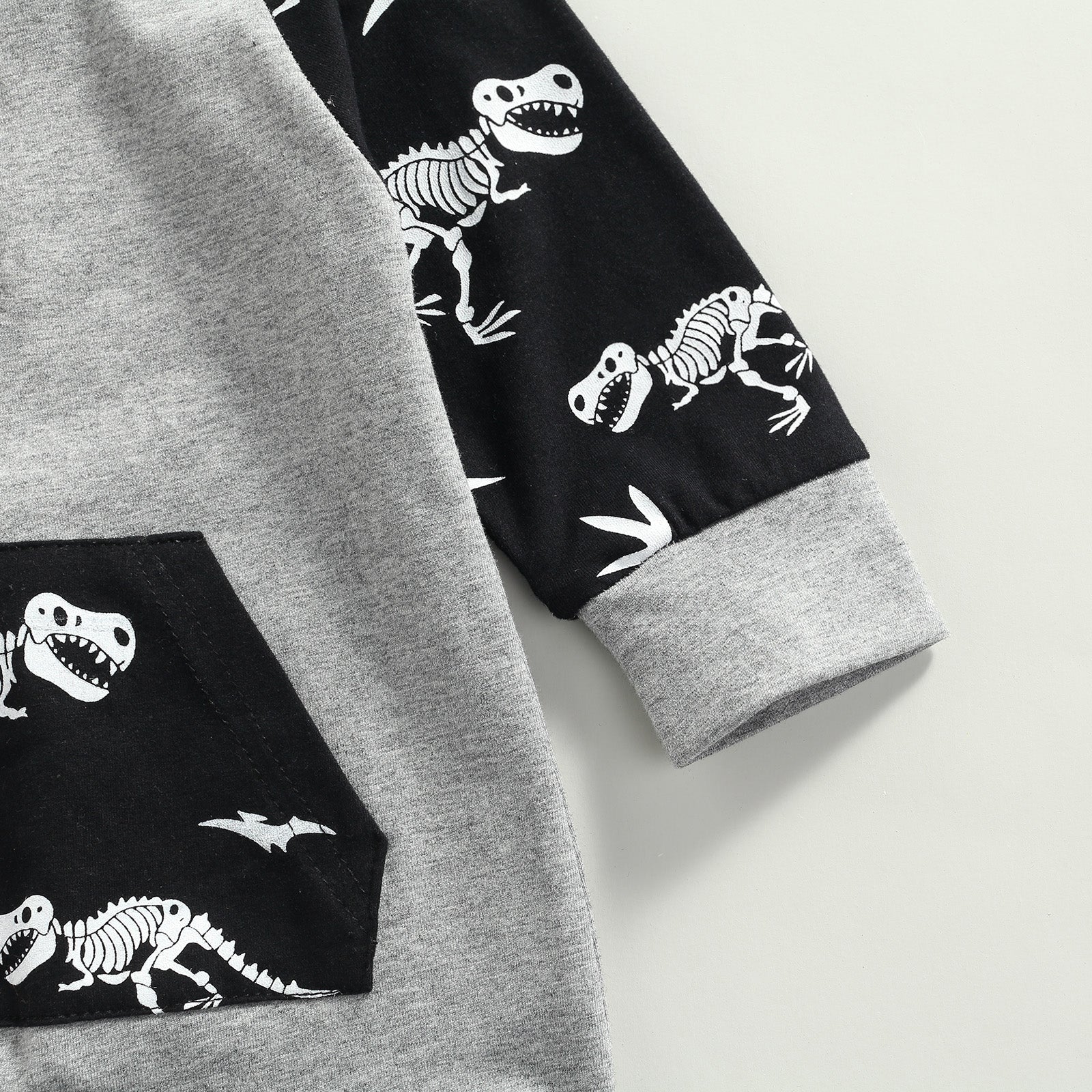 Dinosaur Skeleton Hoodie Romper