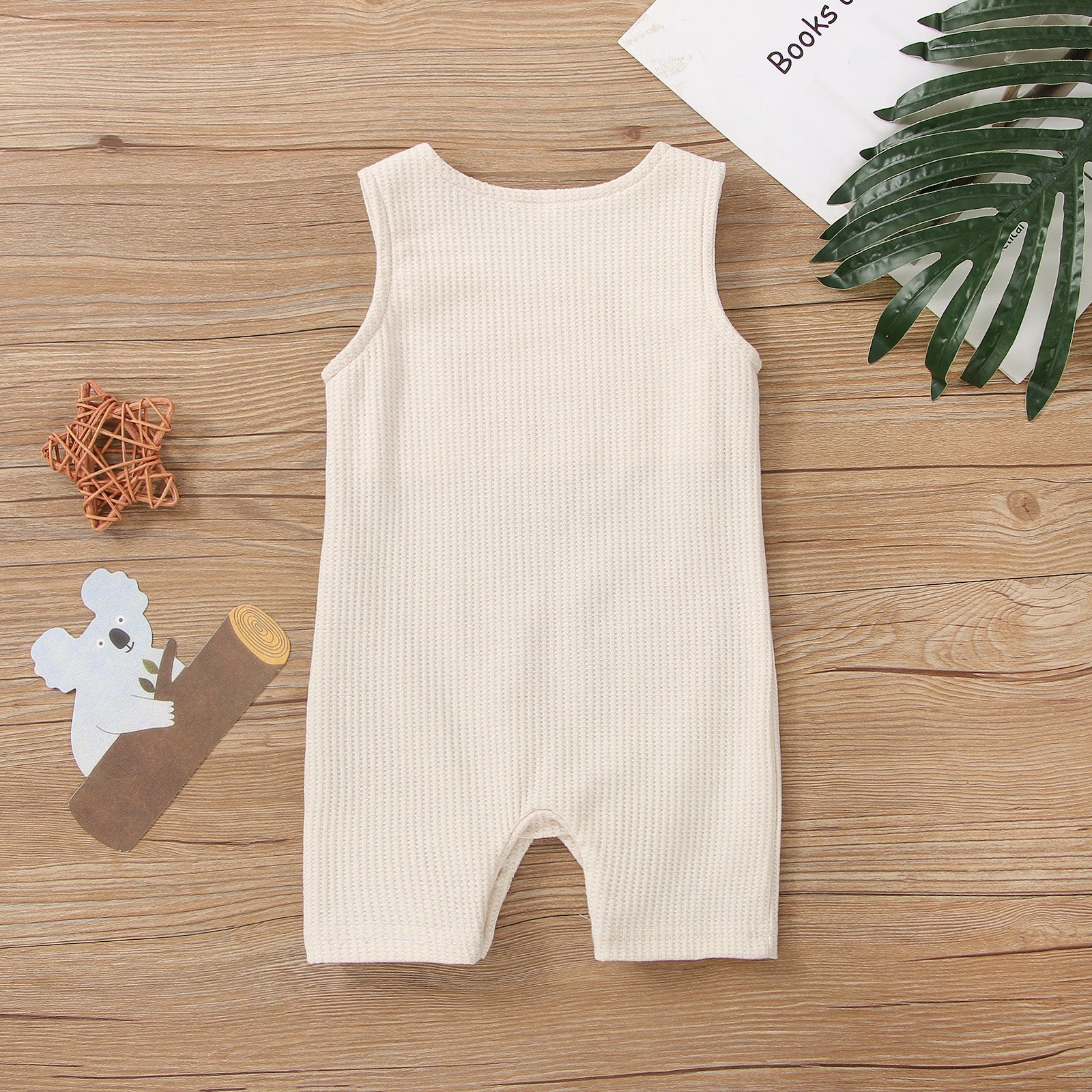 Boys Dinosaur Button Romper
