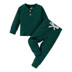 Ribbed Solid Jogger Set