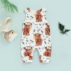 Floral Cow Love Romper