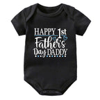 Happy 1st Father's Day Daddy Cute Onesie (5 Colors)