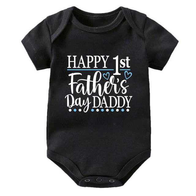 Happy 1st Father's Day Daddy Cute Onesie (5 Colors)