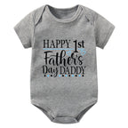 Happy 1st Father's Day Daddy Cute Onesie (5 Colors)