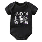 Happy 1st Father's Day Daddy Cute Onesie (5 Colors)