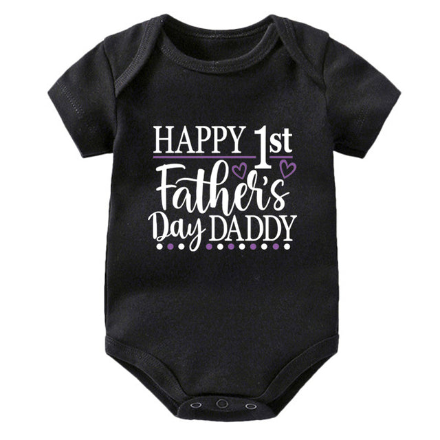 Happy 1st Father's Day Daddy Cute Onesie (5 Colors)