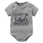 Happy 1st Father's Day Daddy Cute Onesie (5 Colors)