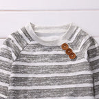 Striped 3 Button 3 Piece Outfit