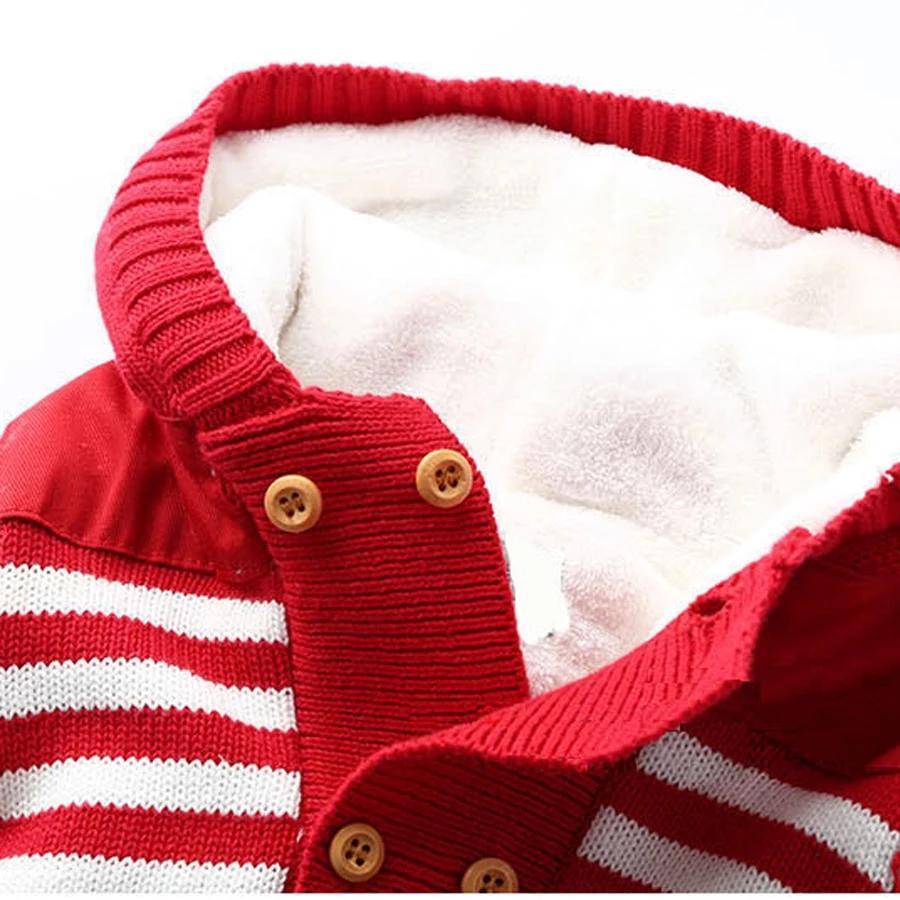 Striped Winter Knitted Romper (Multiple Colors)
