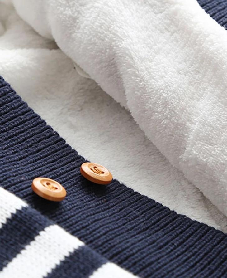 Striped Winter Knitted Romper (Multiple Colors)