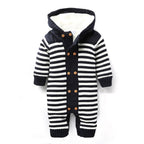 Striped Winter Knitted Romper (Multiple Colors)