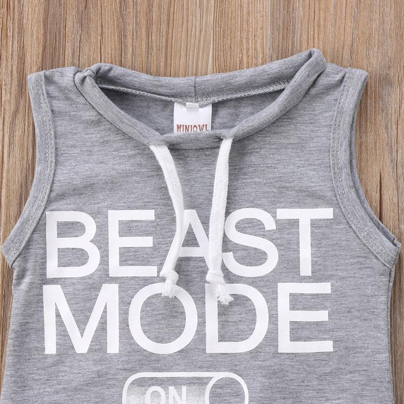 Gray Beast Mode Romper