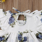 Blue Floral Swing Blouse Bloomers Outfit