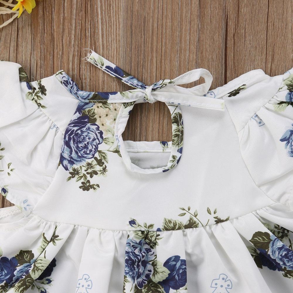 Blue Floral Swing Blouse Bloomers Outfit