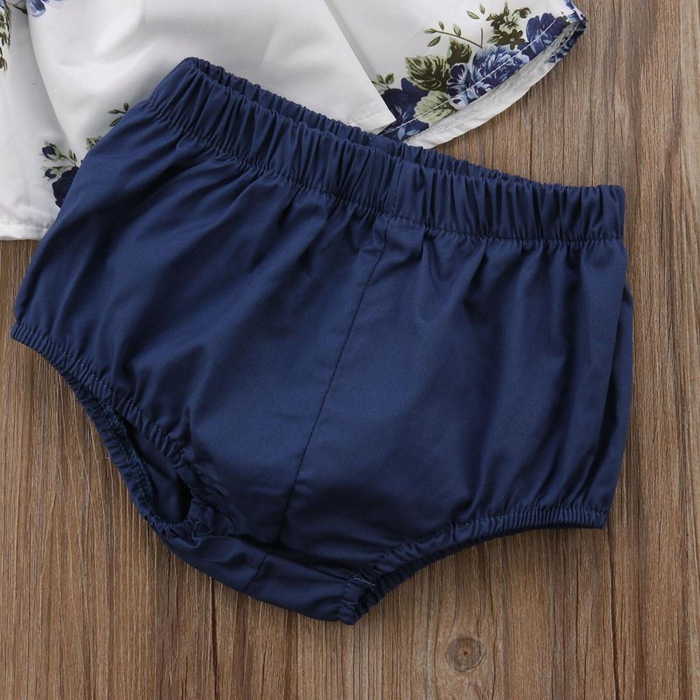 Blue Floral Swing Blouse Bloomers Outfit