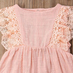 Pink Laced Romper