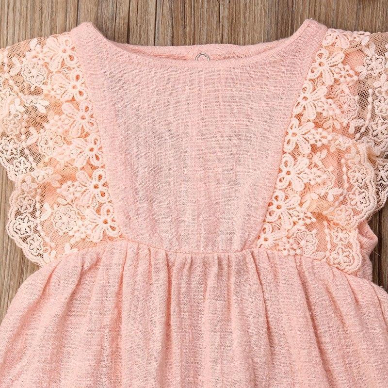 Pink Laced Romper