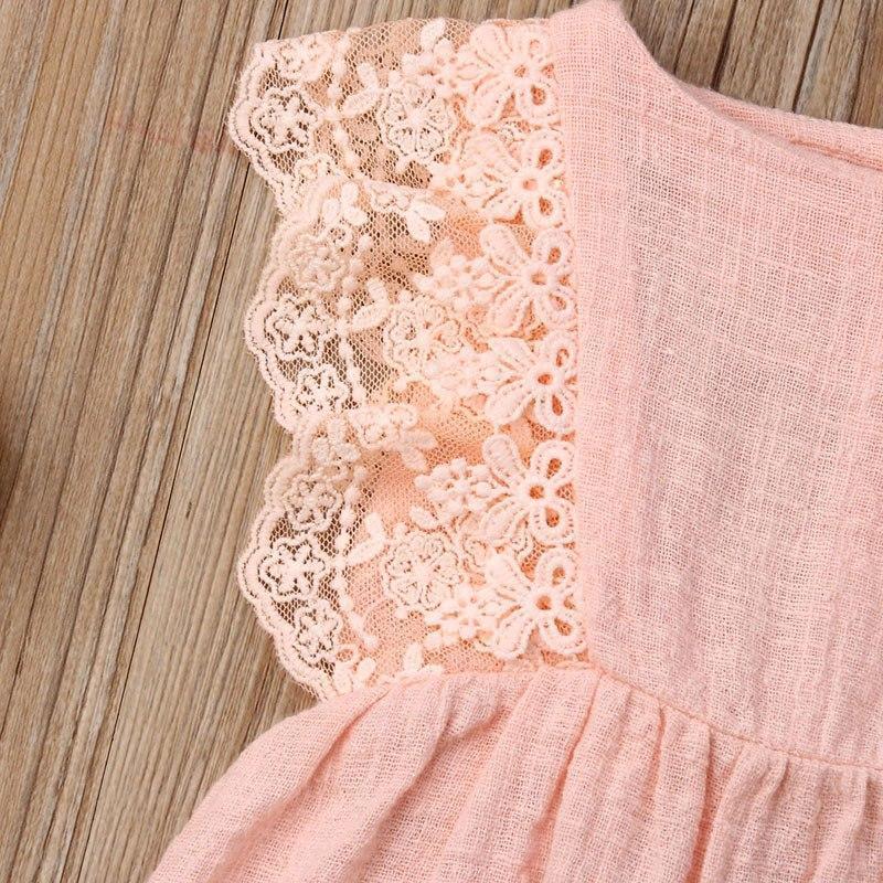 Pink Laced Romper